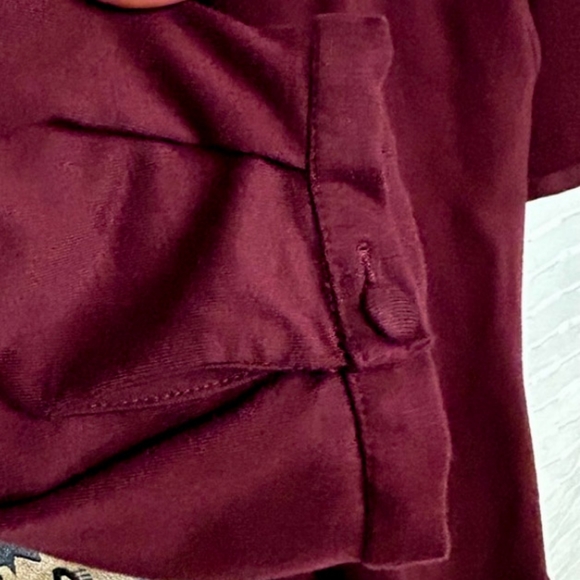 Eshakti Burgundy Embellished Cotton Knit Owl Dress W/ Pockets Size XL / 1X - Picture 7 of 12